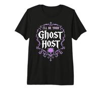 I'll Be Your Ghost Host Dark Haunted Skull Halloween Costume Maglietta Premium