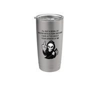I'll Eat A Bowl Of Water With A Fork Before I Give A F-ck Bicchiere termico in acciaio inox doppia parete
