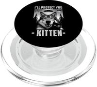 I'll Protect You Kitten - Divertente alfa lupo meme gatto alieno PopSockets PopGrip per MagSafe