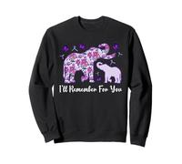 I'll Remember for You Purple Elephant Alzheimer's Awareness Felpa
