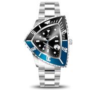 ILLIMITE Orologio automatico da uomo con quadrante triangolare, meccanico a carica automatica, movimento giapponese Miyota 8215, luminoso, impermeabile, in acciaio inox, con scudo triangolare, Blu