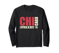 Illinois Chicago Stati Uniti America Stato Maglia a Manica