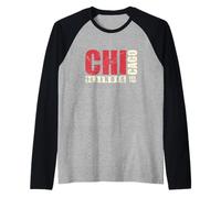 Illinois Chicago Stati Uniti America Stato Maglia con Maniche Raglan