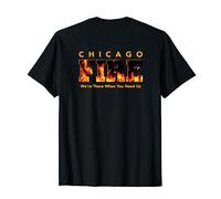 Illinois Fire Dept Duty Gear Maglietta Chicago Illinois Vigili del Fuoco Vigili del Fuoco Maglietta Unisex - Adulto Nero Manica Corta S