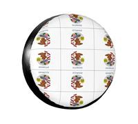 Illinois State Flag Tire Cover 14-17 "Wheel Tyr Diametertrailer Auto Camion Pvc Impermeabile Protezione Antipolvere