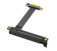 Illkjasfc 25 cm PCIE3.0 X16 su 1 cavo PCIExpress PCIE X16 Extender ad angolo retto