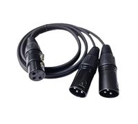 Illkjasfc Adattatore da Studio da 3 Pin Femmina A Doppio Maschio A 3 Pin per Un Trasferimento Chiaro nelle Configurazioni Uditive Professionali Cavo Uditivo