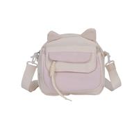 Illkjasfc Borsa a tracolla in nylon contemporanea per le donne borse a tracolla con tracolla regolabile per lo shopping e l'evento sociale borsa a tracolla compatta per ragazze, bianco