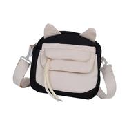 Illkjasfc Borsa a tracolla in nylon contemporanea per le donne borse a tracolla con tracolla regolabile per lo shopping e l'evento sociale borsa a tracolla compatta per ragazze, Nero