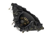 Illkjasfc Cappello da pirata vittoriano Distressed Theme Event Gear Hat Per Rinascimenti Masquerades Partito Dressingup Collezionista Favore Coloniale
