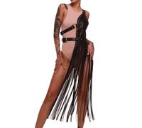 Illkjasfc Cintura Con Frange Borchiate Rivetti Punk Per Le Donne Reggicalze Regolabile Abiti Da Festa Eventi Cosplay E Alla A Tema