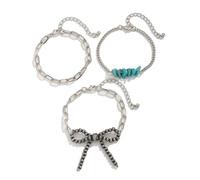 Illkjasfc Collana con ciondolo a fiocco alla moda, stile versatile, set da donna per migliorare qualsiasi outfit dal design elegante e unico