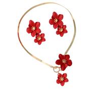 Illkjasfc Collana E Orecchini In Set Eleganti Gioielli Per Vacanze Mare Lega Collana Con Catenina Orecchini Accessori Le Sue Vacanze Estive Gioielli Essenziali