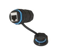 Illkjasfc Connettore M23 RJ45 Cat6 Accoppiatore Resistente RJ45 Cat6 Schermato Assemblaggio Semplice IP68 Combina Due Cavi Ethernet Accoppiatore Ethernet Industriale