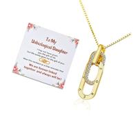 Illkjasfc Elegante collana con iniziale con strass scintillanti con design a interlock e collana in acciaio inossidabile resistente alle allergie alla moda con lettera