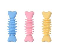 Illkjasfc Giocattolo per la dentizione del cane Aggressivo Chewer Pet Dog Outdoor Bone Toy Interactive Pet Spazzolino da denti Tenere TeethClean Pet Supply 3PCS