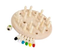 Illkjasfc Gioco Apprendimento Interattivo Genitore-Figlio Scacchi Memoria in Legno con Abbinamento Colori Formazione STEM Educativo Giocattolo Educazione Precoce Scacchi Memoria A Colori