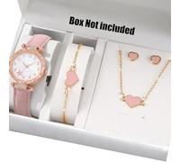 Illkjasfc Orologio Coordinato Set Gioielli Collana Bracciale Orecchini Accessori Moderni In Lega Tema Farfalla Set In Lega Gioielli Da Donna