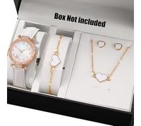 Illkjasfc Orologio Coordinato Set Gioielli Collana Bracciale Orecchini Accessori Moderni In Lega Tema Farfalla Set In Lega Gioielli Da Donna