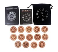 Illkjasfc Pietra Runica Leggera E Riutilizzabile Scolpita da Legni Sostenibili per Giochi E Meditazioni Interattive Divinazione in Legno Sostenibile