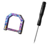 Illkjasfc Portachiavi con Moschettone con Cacciavite Staccabile Attrezzi da Esterno Leggeri per Escursionismo Campeggio Gancio in Titanio Regolabile Essenziale