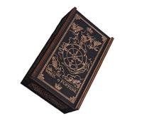 Illkjasfc Push Pull Tarocchi Scatola di Carta Astrologia Trinkets Box Tarocchi di Legno Custodia di Immagazzinaggio di Carta Per Fortune Che Raccontano Streghe Decorazione Contenitore Portatile