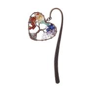 Illkjasfc Segnalibri Artistici in Lega con Ciondolo A Forma Cuore con Albero Struttura in Lega. Articolo Delicato Perfetto per Appassionati Letteratura. Accessorio per Libri Adatto Ai