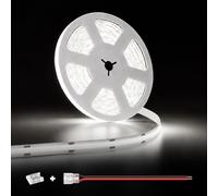 illuburg 12V Striscia LED COB Bianco Freddo 6000K 5m 528LED/m CRI90+ Dimmerabile Autoadesiva Banda Barra Strip Luminosa