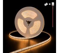 illuburg 24V Striscia LED 2,5m Bianco Caldo 2700K 240LED/m 7425lm Dimmerabile Autoadesiva 2835 SMD LED Banda Barra Strip Luminosa