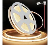 illuburg 24V Striscia LED COB Bianco Neutro 4000K 10m 480LED/m CRI90+ Dimmerabile Autoadesiva Banda Barra Strip Luminosa