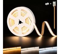 illuburg 24V Striscia LED COB CCT Bianco Caldo Neutro Freddo 2700K-6500K 2,5m 576LED/m CRI90+ Dimmerabile Autoadesiva Banda Barra Strip Luminosa