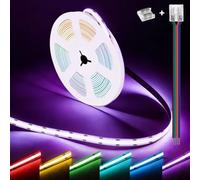 illuburg 24V Striscia LED COB RGB 2,5m 576LED/m CRI90+ Dimmerabile Autoadesiva Multicolore Decorazione Banda Barra Strip Luminosa