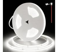illuburg 48V Striscia LED COB Bianco Freddo 6000K 20m 480LED/m CRI90+ Dimmerabile Autoadesiva Banda Barra Strip Luminosa