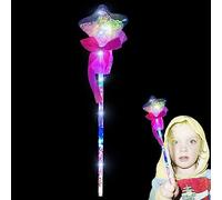 Illumina la bacchetta , Illumina il giocattolo luminoso della bacchetta del LED, Bastone magico della bacchetta della principessa per il costume della ragazza Spettacolo di giochi di ruolo Cosplay Bom
