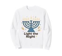 Illumina la Notte Hanukkah Menorah Design Felpa