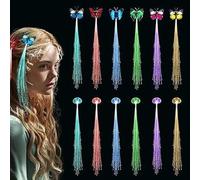 Illumina le clip dei capelli, le luci del LED dei capelli hanno condotto l'illuminazione dei capelli delle fate che illuminano il colore a fibra ottica 7 per clip LED per donne (Confezione da 10)