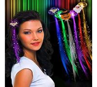Illumina le clip dei capelli, le luci del LED dei capelli hanno condotto l'illuminazione dei capelli delle fate che illuminano il colore a fibra ottica 7 per clip LED per donne (Confezione da15)