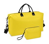 Illuminante Giallo Decorativo Spalla Weekender Pernottamento Bag Sport Duffel Borse con Cinghia Regolabile per Allenamento Pieghevole bolso de para Mujer Avion