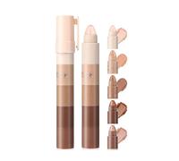 Illuminante in stick 5 in 1, matita ombretto a 5 sezioni, penna a baco da seta perlata, impermeabile e a lunga tenuta, per uno sguardo accattivante su viso e occhi
