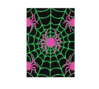 Illuminare Spider Web Verde Rosa bandiere all'aperto banner Ringraziamento banner per la decorazione del patio 28x40 doppio lato