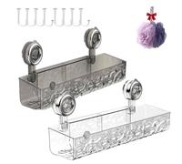 Illuminate Suction Shelves (No Punching Required), Corrugated Suction Cup Storage Holder, Wall Mounted Removable with 3 Hooks, Large Capacity Strong Load-Bearing, Strong and Durable (A-2*mix)