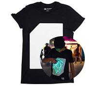 Illuminated Apparel T-Shirt Fluorescente Interattiva (Nero/Verde, 9-11 Anni)