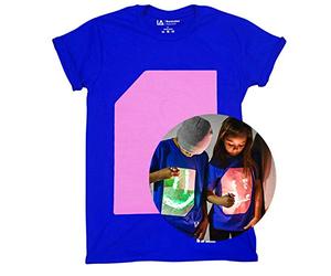 Illuminated Apparel T-Shirt interattiva, Blu/Rosa Glow, S