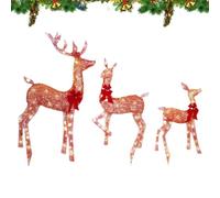 Illuminated Christmas Deer - Reindeer Decorations | Christmas Lights, Festive 2D Acrylic Openwork, Garden Reindeer Holiday Decoration for Parties and Holidays