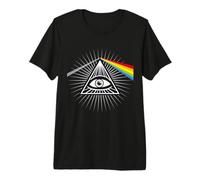 Illuminati Tutti Gli Occhi vedenti cospirazione Illusione Piramide Maglietta Premium