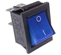 Illuminato Grande Acceso-Spento Interruttore a Bilanciere 250V Dpst - Rosso Blu