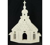 Illuminato Immagine Finestra Chiesa Seiffen B x H=37x28cm Nuovo Finestra Legno