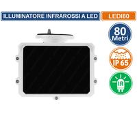 ILLUMINATORE FARO LED NOTTURNO INFRAROSSI IR 80 METRI DA ESTERNO PERTELECAMERE