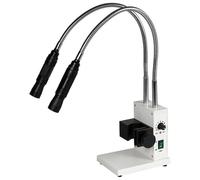 Illuminatore LED per microscopio con luminosità e apertura regolabili, luci a collo di cigno doppie, temperatura di colore 6000 K per microscopi zoom