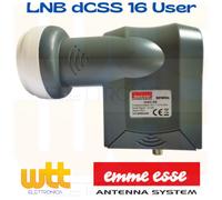 ILLUMINATORE LNB dCSS/QUAD SCR 16 CANALI,COMPATIBILE SKY-Q, 4K, TIVUSAT EMMESSE